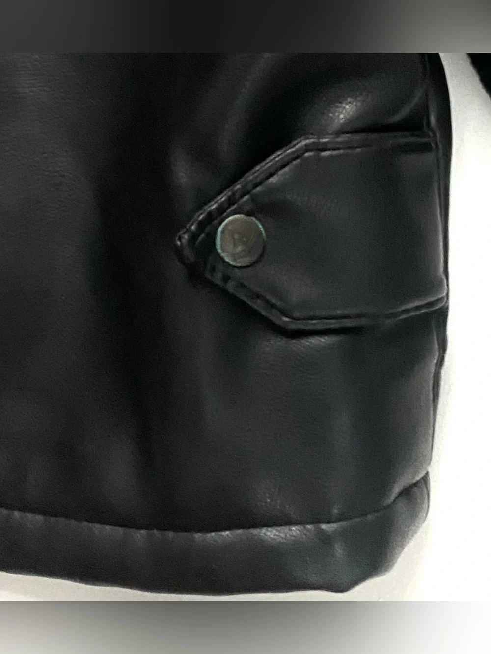 Vintage Marlboro Man Black Leather Suede Shearling Jacket Coat Made In Italy XL